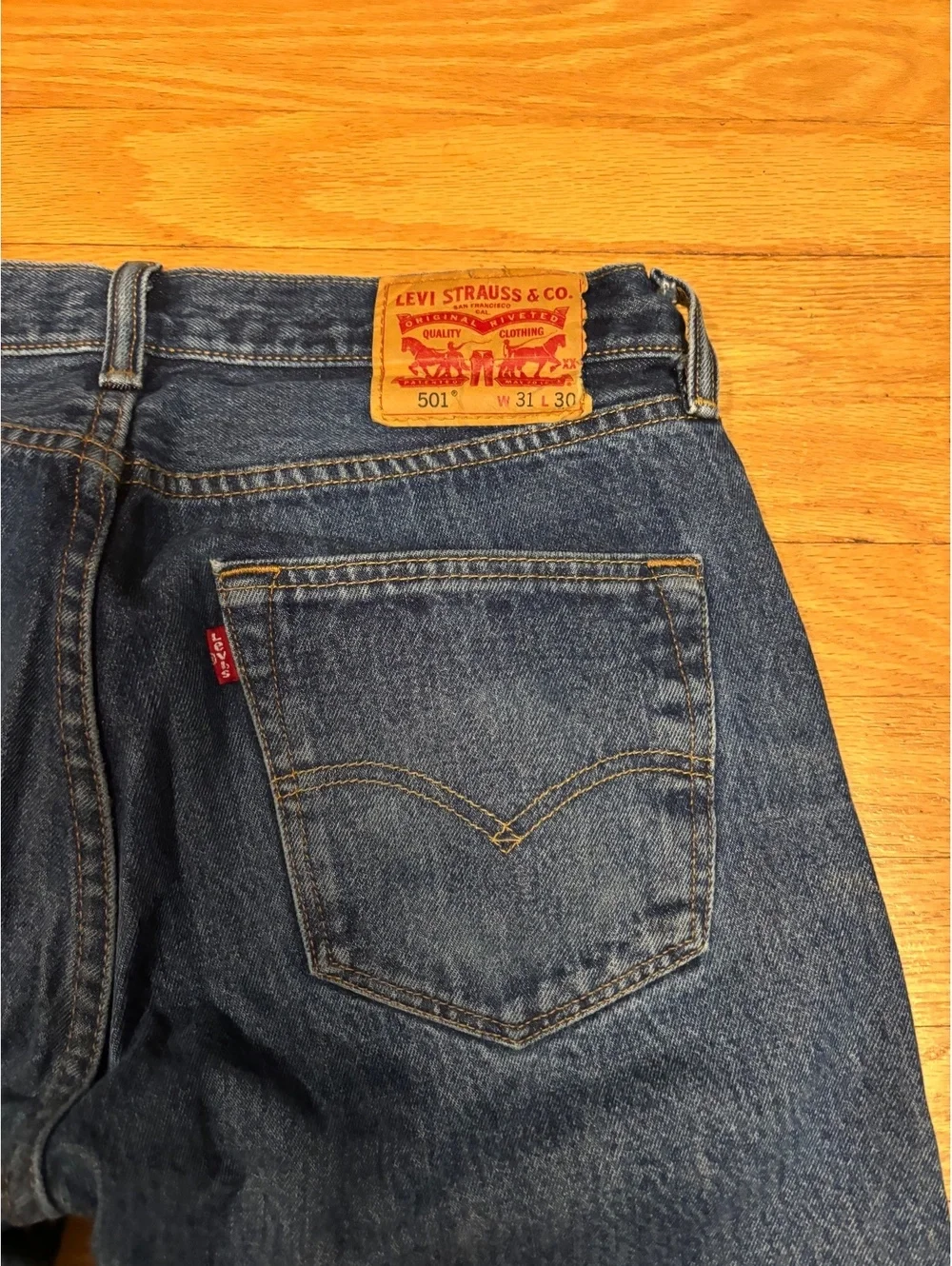 Levi's 501 Original Fit Blue Denim Jeans, W31 L30